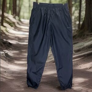 Y2K BALENCIAGA blk logo track jogger sweatpants w pockets/ankle zippers men sz M